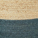 REDEARTH · Cylindrical Pouf Foot Stool Ottoman - Jute Braided Pouffe Poof Accent Sitting Footrest for Living Room, Bedroom, Nursery, Patio, Lounge & Other Rooms (Natural Teal, 18"x18"x14") by CozyNest Decor