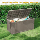 200 Gallon Outdoor Storage Box Waterproof Lockable Resin Deck Box Large, Patio Storage Bin for Pool Accessories Cushion Furniture, Garden Tools, UV-Resistant Outside Delivery Grey by GreenHaven Gardens