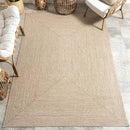 nuLOOM 2' x 3' Solid Hand Braided Indoor/Outdoor Area Rug, Pet-Friendly, High Traffic, Weather Resistant, for Patio, Balcony, Bedroom, Living Room, Dining Room, Wynn Tan by GreenHaven Gardens