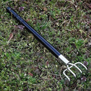 Japanese Garden Rake Cultivator Long Handle 19" Heavy Duty Japanese Steel 4 Claw Wood Handle, Made in Japan, Hand Cultivator Tool for Digging, Weeding, Cultivating, Silver by GreenHaven Gardens