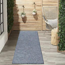 Nourison Positano Indoor/Outdoor Navy Blue 2'2" x 12' Area Rug, Easy Cleaning, Non Shedding, Bed Room, Living Room, Dining Room, Backyard, Deck, Patio (2x12) by CozyNest Decor