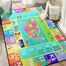 ABC Rug for Kids Playroom, 3x4 Washable Classroom Area Rugs, Educational Learning Mat with Alphabet Numbers Animals Seasons Shapes for Classroom Preschool Playroom by TinyTreasures Baby Boutique