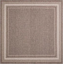 Unique Loom Outdoor Border Collection Area Rug - Soft Border (10' Square Brown/Ivory) by GreenHaven Gardens