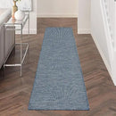Nourison Positano Indoor/Outdoor Navy Blue 2'2" x 12' Area Rug, Easy Cleaning, Non Shedding, Bed Room, Living Room, Dining Room, Backyard, Deck, Patio (2x12) by CozyNest Decor