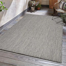 Adiva Rugs Outdoor Indoor Area Rug, Weather Resistant, Easy to Clean, Stain Resistant Floor Mat for Dining Room, Backyard, Deck, Patio (Silver Weiss, 6' x 9') by CozyNest Decor