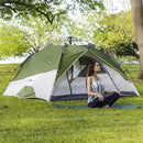 MOON LENCE Instant Pop Up Tent for 3-4 Person - Automatic Portable, Windproof for Camping, Hiking, Mountaineering by TinyTreasures Baby Boutique