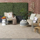 Nourison Home Positano 8' x Round Beige Fabric Modern Area Rug (8' Round) by CozyNest Decor