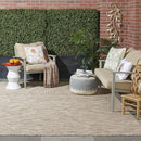 Nourison Positano Indoor-Outdoor Beige 4' x 6' Area Rug, Easy Cleaning, Non Shedding, Bed Room, Living Room, Dining Room, Backyard, Deck, Patio (4x6) by GreenHaven Gardens