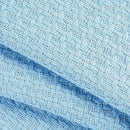 Elvana Home 100% Cotton Bed Blanket, Breathable Bed Blanket Full - Queen Size, Cotton Thermal Blankets Full - Queen, Perfect for Layering Any Bed for All Season, Light Blue by CozyNest Decor