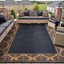 8x10 Patio Waterproof Outdoor Rug Outrside Camping Carpet RV Area Rug Reversible Brown Rugs for Deck Entryance Porch Picnic Balcony Beach by GreenHaven Gardens
