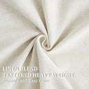 Vision Home Natural Pinch Pleated Full Blackout Curtains Linen Blended Room Darkening Window Curtains 84 inch for Living Room Bedroom Thermal Insulated Pinch Pleat Drapes with Hooks 1 Panel 60"Wx84"L by CozyNest Decor