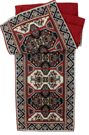 DaDalogy Elegant Majestic Kilim Red Persian Rug Ornate Floral Woven Tapestry Table Runner (18195) by DaDalogy Bedding Collection