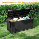 200 Gallon Outdoor Storage Box Waterproof Lockable Resin Deck Box Large, Patio Storage Bin for Pool Accessories Cushion Furniture, Garden Tools, UV-Resistant Outside Delivery Black by GreenHaven Gardens