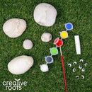 Creative Roots Paint Your Own Rock Pets by Horizon Group USA, 6 Colors, Paint Brush, Wiggly Eyes and Glue Included, Multicolor by GreenHaven Gardens