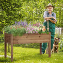 Yaheetech 1pc Raised Garden Bed 48x24x30in Elevated Wooden Horticulture Planter Box with Legs Standing Growing Bed for Gardening/Backyard/Patio/Balcony, Dark Brown by GreenHaven Gardens