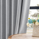 Joydeco Faux Linen Blackout Curtains for Bedroom,Light Grey Blackout Curtains 120 inches long,100% Blackout Solid Thermal Insulated Window Drapes Luxury Decor for Living Room（W52xL120 Inch,Light Grey） by TinyTreasures Baby Boutique