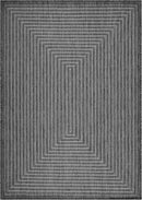 Adiva Rugs Outdoor Indoor Area Rug, Weather Resistant, Easy to Clean, Stain Resistant Floor Mat for Dining Room, Backyard, Deck, Patio (Pebble Weiss, 2'6" x 7')