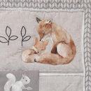 Lambs & Ivy Painted Forest 4-Piece Crib Bedding Set - Gray, Beige, White by TinyTreasures Baby Boutique