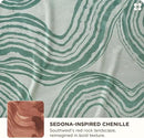 Bedsure 100% Cotton Throw Blanket for Couch - Chenille Woven Textured Blanket Gifts for Women, Cozy and Soft for All Seasons, Home Decor Boho Throw for Bed, Sofa, Aqua Gray, 50x60 Inches by CozyNest Decor