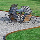Worth Garden 6-Pack Pre-Rusted Cor-Ten Steel Landscape Edging - 40" L x 6" H Each (20ft Total) - No-Dig Hammer-in Heavy Duty 14-Gauge Metal Edging Border w/ 7 Clips & Gloves - Edge for Lawn Yard by CozyNest Decor