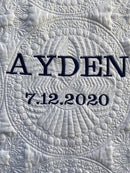 Personalized Baby Blanket Baby Quilt Monogrammed Blankets for Boys and Girls Embroidered Baby Gifts Name and Date by TinyTreasures Baby Boutique