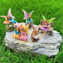 Mood Lab Fairy Garden - Miniature Reading Fairies Figurines Set - Statues & Accessories Decor Kit of 6 pcs by CozyNest Decor