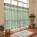 Sutuo Home Boho Valance Curtains for Kitchen Cafe,Crochet Lace Sheer Bohemian Hollow Knitted with Tassels, Privacy Vintage Rustic Farmhouse Drapes, Rod Pocket 1 Panel 59" W x 18" L, Olive Green by CozyNest Decor