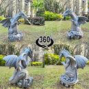 Dragon Solar Garden Statues Outdoor Decoration with LED Light Strings,Dragon Figurine Solar Lights Lawn Décor,Outside Statue Ornament for Patio, Balcony, Yard,Unique Gifts for Mom Grandma by CozyNest Decor