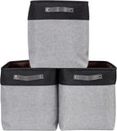 DECOMOMO Extra Large Storage Baskets 54.5L Fabric Storage Bins for Organizing Linen Closet, Toys, Nursery (Grey and Black, XXXL - 3 pack) by CozyNest Decor