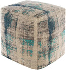 Mark&Day Pouf Ottoman, Puchenstuben Modern Aqua Cube Pouf Foot Rest for Living Room, Bedroom and Boho Home Decor (18"x18"x18") by CozyNest Decor