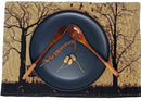 DaDalogy Bedding Set of 4 Pieces Autumn Birds Blessing Tapestry Dining Placemats 13” x 19” (Thanksgiving)