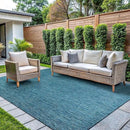 CAMILSON Outdoor Rug 9x12 Modern Area Rugs for Large Indoor and Outdoor Patios and Porches - Waterproof, Washable, Non-Shedding, Easy-to-Clean Outside Carpet (9 x 12, Solid - Aqua) by CozyNest Decor