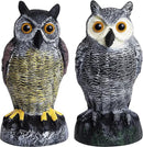 Galashield Owl Decoy to Scare Birds Away | Plastic Owls to Scare Birds Away | Owl Statue for Garden & Outdoors by Galashield [Set of 2] by GreenHaven Gardens