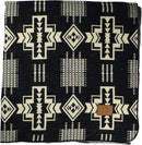 Inca Aztec Throw, Queen, King Blanket | Southwest Indian Navajo Boho Style | Native Cover for Camping, Bedding, Couch, Vanlife | Faux Alpaca, Lightweight, Hypoallergenic (Obsidian Black, Queen) by CozyNest Decor