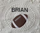 Personalized Baby Blanket Quilt | Monogrammed Blankets for Boys and Girls | Embroidered Baby Gifts | Football by TinyTreasures Baby Boutique