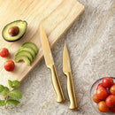 McCook® Knife Sets, Golden Titanium Stainless Steel Kitchen Knife Block Sets with Built-in Sharpener by CozyNest Decor