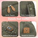 Dikaslon Diaper Bag Backpack with Portable Changing Pad, Pacifier Case and Stroller Straps, Large Unisex Baby Bags for Boys Girls, Multipurpose Travel Back Pack for Moms Dads, Army Green by TinyTreasures Baby Boutique