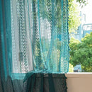 Sutuo Home Turquoise Boho Curtains 90 inches Long for Bedroom Living Room Dining Room, Crochet Lace Sheer Bohemian Hollow with Tassels, Country Window Treatment Drapes, 1 Panel 59" W x 90" L by CozyNest Decor