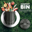 Utopia Kitchen Compost Bin for Kitchen Countertop, 1.3 Gallon Compost Bucket for Kitchen with Lid, Includes 1 Spare Charcoal Filter (Grey) by GreenHaven Gardens