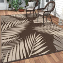 GENIMO Outdoor Rug 6' x 9' Waterproof for Patios Clearance, Reversible Outdoor Plastic Straw Camping Rug Carpet, Large Area Rugs Mats for RV, Camper, Deck, Balcony, Porch, Beach, Picnic, Coffee&Beige by CozyNest Decor