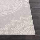 CAMILSON Outdoor Rug 6x9 Modern Area Rugs for Indoor and Outdoor Patios and Porches - Waterproof, Washable, Non-Shedding, Easy-to-Clean Outside Carpet (6 x 9, Medallion - Grey/White) by CozyNest Decor