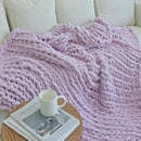 Maetoow Chenille Chunky Knit Blanket Throw （40×50 Inch）, Handmade Warm & Cozy Blanket Couch, Bed, Home Decor, Soft Breathable Fleece Banket, Christmas Thick and Giant Yarn Throws, Purple by CozyNest Decor