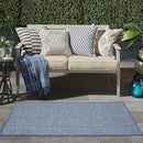 Nourison Positano Indoor/Outdoor Navy Blue 3' x 5' Area Rug, Easy Cleaning, Non Shedding, Bed Room, Living Room, Dining Room, Backyard, Deck, Patio (3x5) by CozyNest Decor