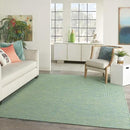 Nourison Positano Indoor/Outdoor Blue/Green 8' x 10' Area Rug, Easy Cleaning, Non Shedding, Bed Room, Living Room, Dining Room, Backyard, Deck, Patio (8x10) by CozyNest Decor