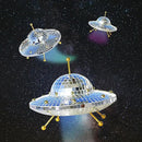 UFO Disco Ball Silver Disco Ball Decor Disco Spaceship Retro Reflective Décor Mirror Decorations for Home,Party,Garden,Handmade Gift (8 * 6inch) by GreenHaven Gardens