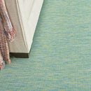 Nourison Positano Indoor/Outdoor Blue/Green 9' x 12' Area Rug, Easy Cleaning, Non Shedding, Bed Room, Living Room, Dining Room, Backyard, Deck, Patio (9x12) by CozyNest Decor