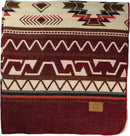 Inca Aztec Throw, Queen, King Blanket | Southwest Indian Navajo Boho Style | Native Cover for Camping, Bedding, Couch, Vanlife | Faux Alpaca, Lightweight, Hypoallergenic (Vinincunca Maroon, Queen) by CozyNest Decor