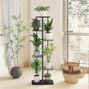 Simple Trending Plant Stand Shelf Indoor Outdoor Waterproof, 6 Tier 7 Potted Heavy Duty Metal Tall Flower Holder for Multiple Corner Display by GreenHaven Gardens