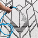 Keen Home Design Terrace Outdoor Round Rug - 5ft Round Washable Indoor/Outdoor Rug for Patio, Kitchen, Balcony, Beach, Garden, Deck and Porch, Size: 5'3" Round by CozyNest Decor