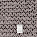 REDEARTH Cube Hand Knitted Pouf - Foot Stool Ottoman - Cord Boho Pouffe - Poof Accent Stuffed Table or Footrest for Living Room - Nursery - Bedroom - Patio - 100% Cotton (16" x 16" x 16") - Taupe by CozyNest Decor